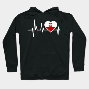 Poland Heartbeat Flag Hoodie